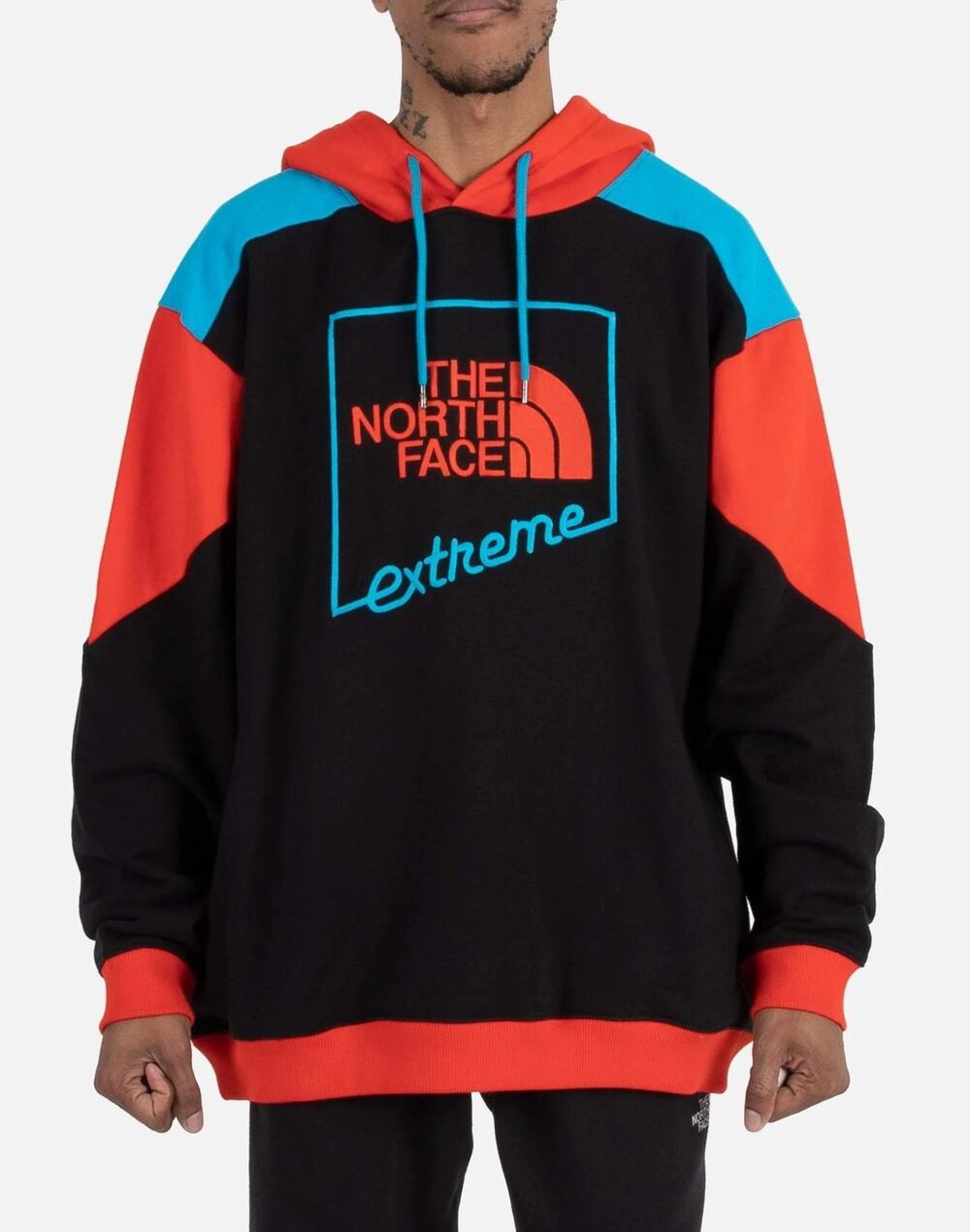 The North Face Men’s Extreme Pullover Hoodie Retro Colorblock/Geometric (Size S)